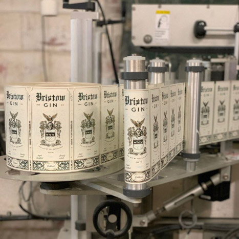 Bristow Gin label